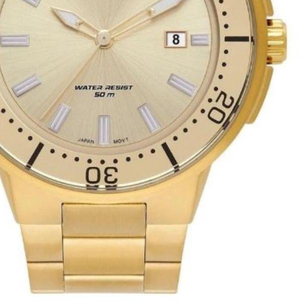 Imagem de  Relógio Orient Masculino Casual Dourado Grande Prova dAgua MGSS1266 C1KX