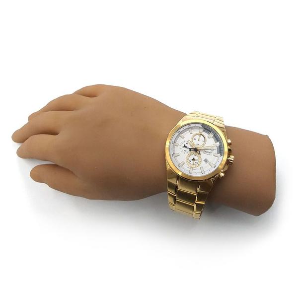 Relógio ORIENT masculino dourado cronógrafo MGSSC042 S1KX Imagem de Relógio ORIENT masculino dourado cronógrafo MGSSC042 S1KX