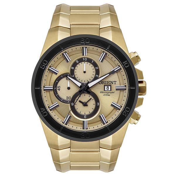 Imagem de Relógio ORIENT masculino dourado cronográfo MGSSC050 C1KX