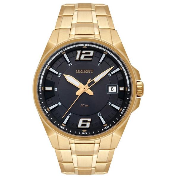 Imagem de Relógio ORIENT masculino dourado preto MGSS1168 G2KX