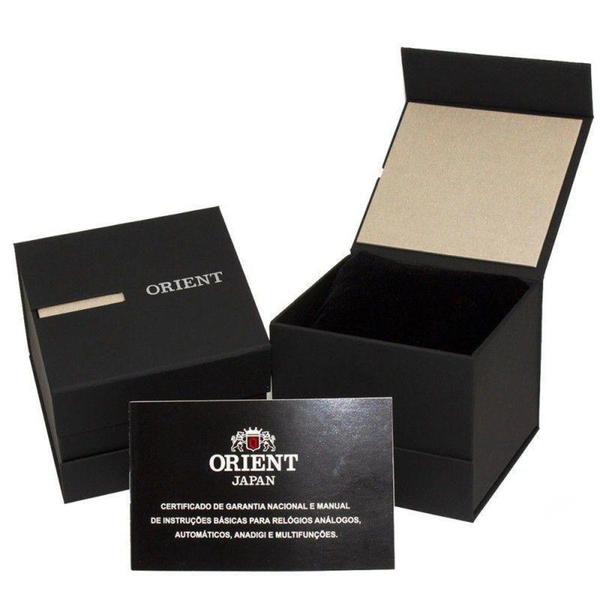 Imagem de Relogio Orient Masculino dourado preto pulseira de couro MGSC1010 P1PX