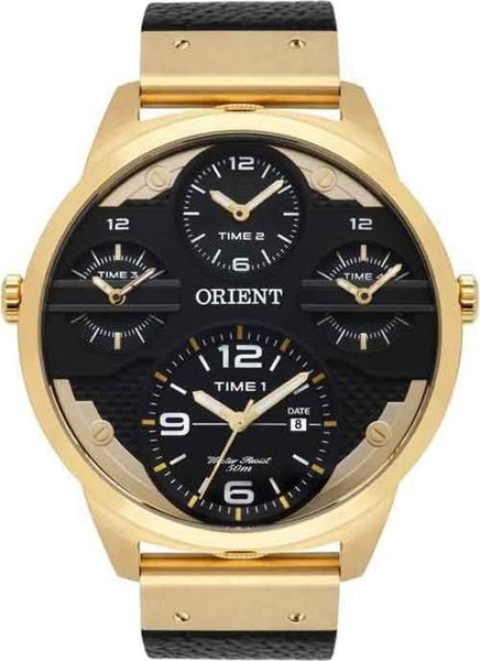 Imagem de Relogio Orient Masculino Mgsct001 P2px Dourado Couro Elit