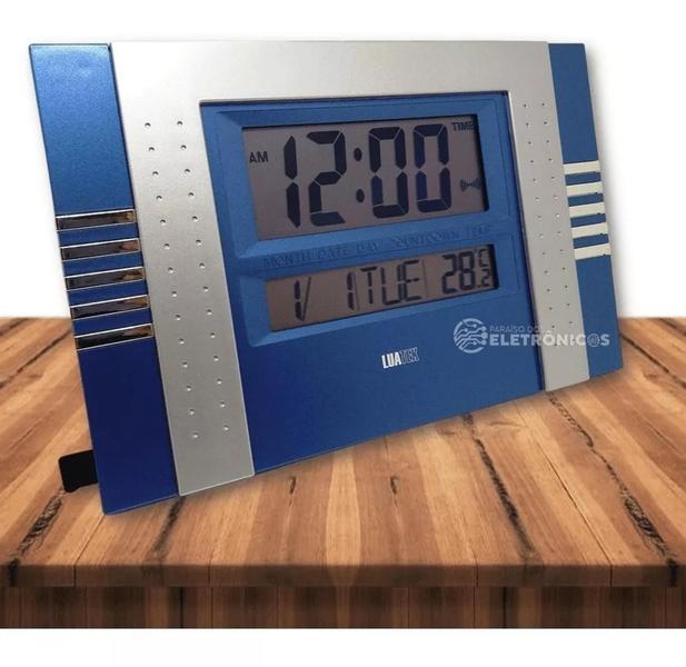 Imagem de Relógio Parede Digital Temperatura E Calendário Possui Números Grandes ZB3002AZ