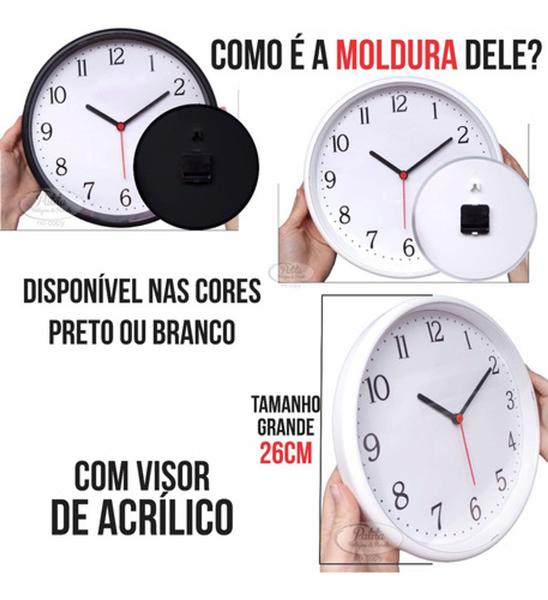 Imagem de Relogio Parede Tanto Faz Humor Engraçado Presente Decorativo Preto