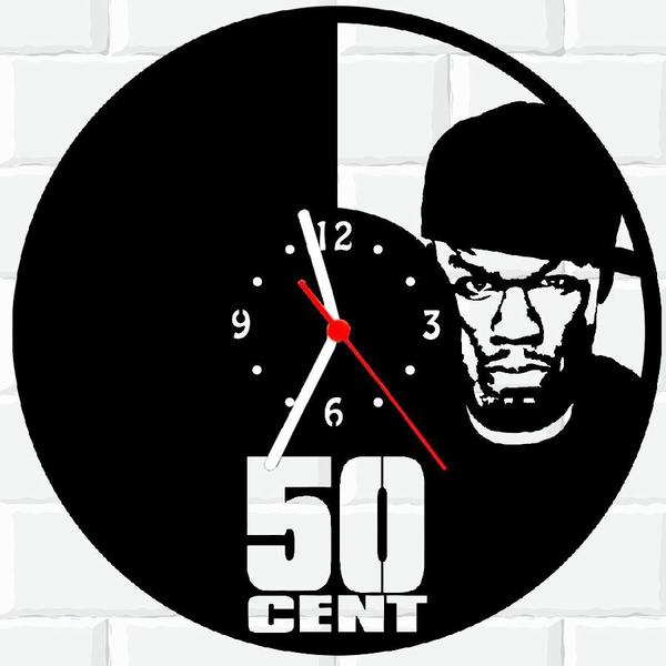 Imagem de Relógio Parede Vinil LP ou MDF 50 Cent RAP