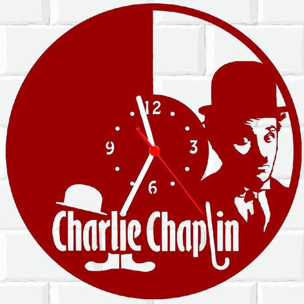 Imagem de Relógio Parede Vinil LP ou MDF Charles Chaplin 3