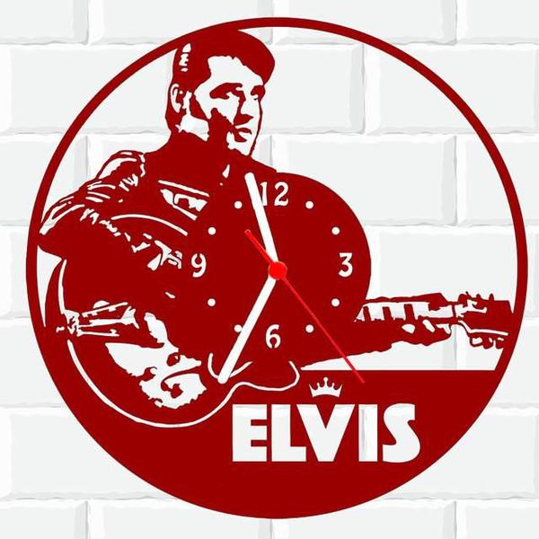 Imagem de Relógio Parede Vinil LP ou MDF Elvis Presley Rock 3