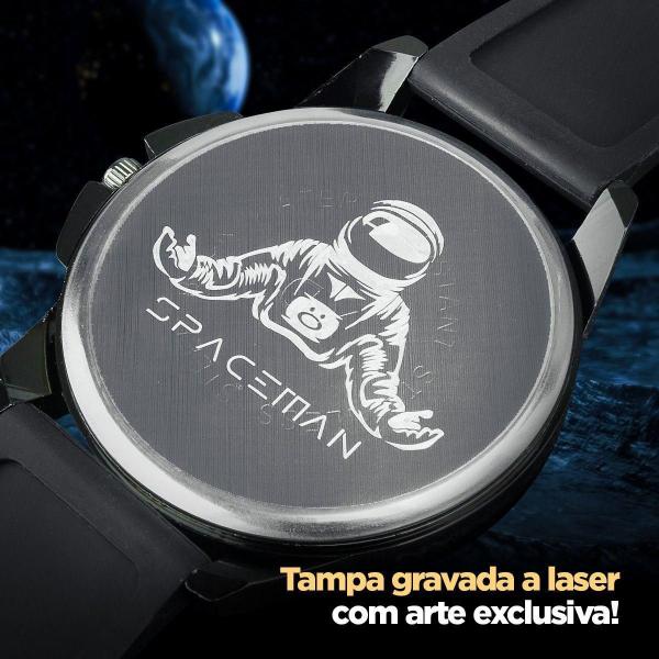 Relogio Preto Aço Inox Masculino + Pai Nosso Pulseira + - Orizom Imagem de Relogio Preto Aço Inox Masculino + Pai Nosso Pulseira +