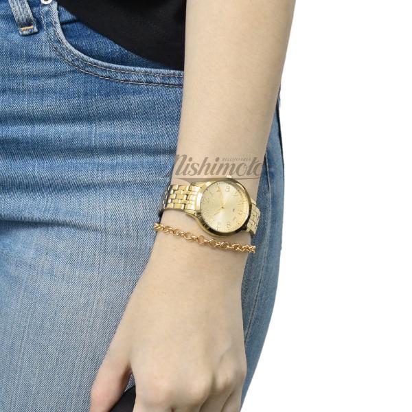 Imagem de Relogio Pulso Feminino Lince Dourado Pulseira + Brinco