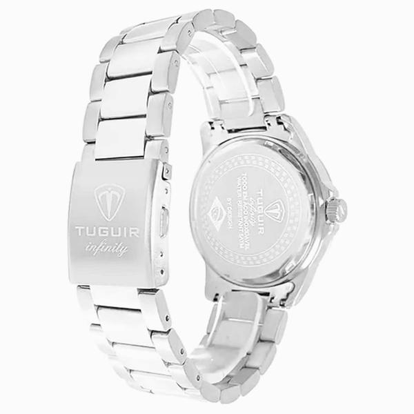 Relógio Pulso Tuguir Infinity Masculino Analógico Casual Prova D'água 5 ATM Aço Inóx Prata TGI37009 Imagem de Relógio Pulso Tuguir Infinity Masculino Analógico Casual Prova D'água 5 ATM Aço Inóx Prata TGI37009