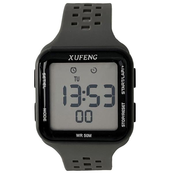 Imagem de Relógio Quadrado Masculino Digital Resistente Água Esportivo Xufeng