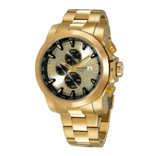 Imagem de Relogio Seculus Masculino Dourado 44024GPSVDA4