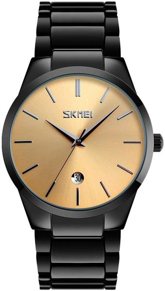 Imagem de Relógio SKMEI Classic Black Steel Band Quartz Analog para homens