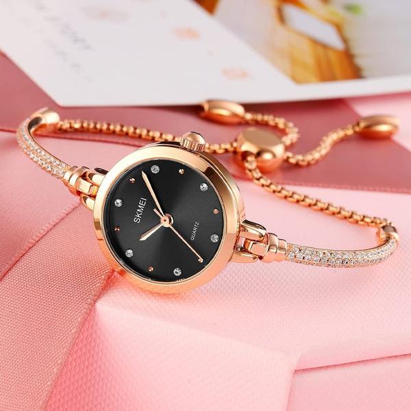 Imagem de Relógio SKMEI Pulseira Rose Gold - Fashion Diamond à Prova D'Água