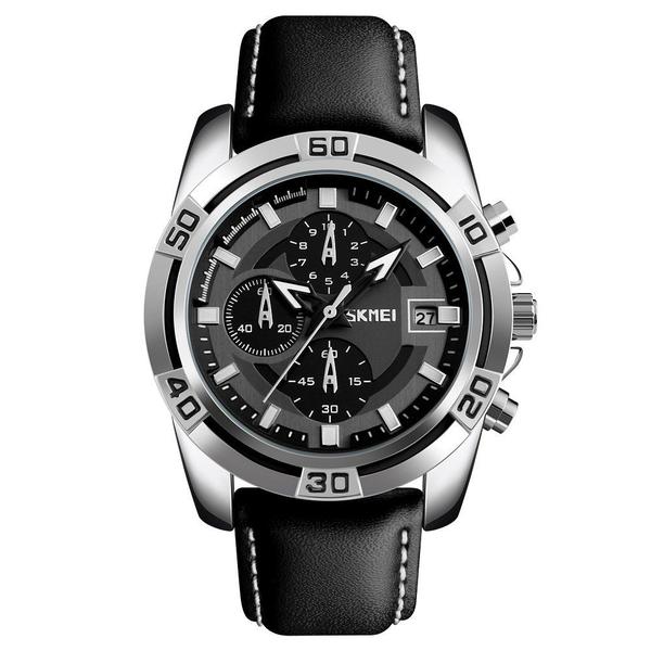 Imagem de Relógio SKMEI Sports Chronograph Date 30m em couro impermeável M