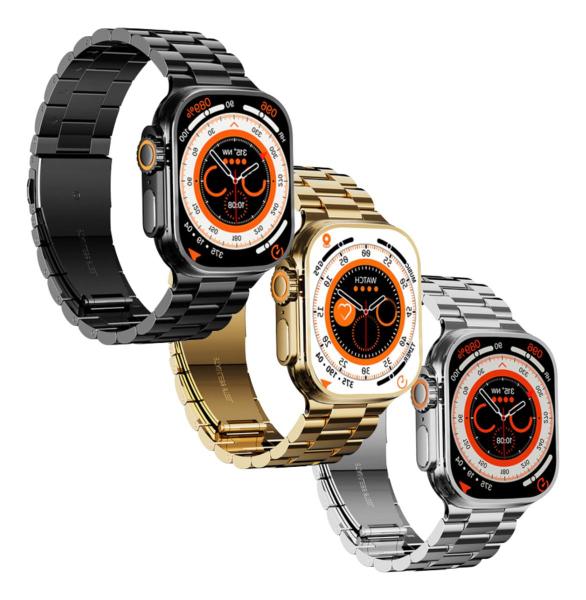 Imagem de Relógio Smart Digital Preto WS09 3 pulseiras Original Masculino E Feminino Envio Já