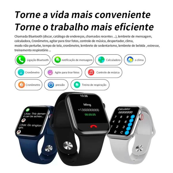 Imagem de Relógio Smart Watch HW16 44mm Atualizado + Pulseira Metal Milanese