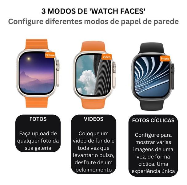 Imagem de Relógio Smart watch Ultra Serie 8 Com Nfc Original Feminino Masculino W68+