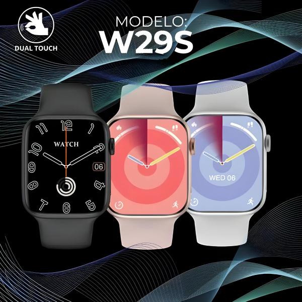 Imagem de Relogio Smart Watch W29s Pro Android iOS Nfc Gps Masculino Feminino Original Microwear Serie 9