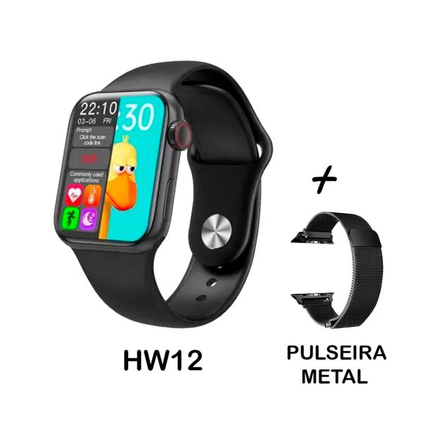 Imagem de Relógio Smart Watch6 Hw12 41mm Atualizado + Pulseira Metal Milanese