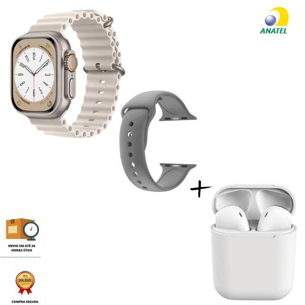 Imagem de Relogio Smart Watch8 HW68 Ultra Mini 41mm Serie 8 Android iOS + Fone InPods 12