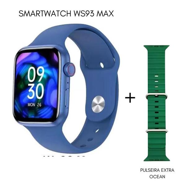 Imagem de Relogio Smart Watch8 Ws93Max Series 8 44mm + Pulseira Extra Ocean