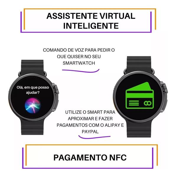 Imagem de Relógio Smartwatch 2 Pulseiras Ultra SE Mini com NFC e GPS