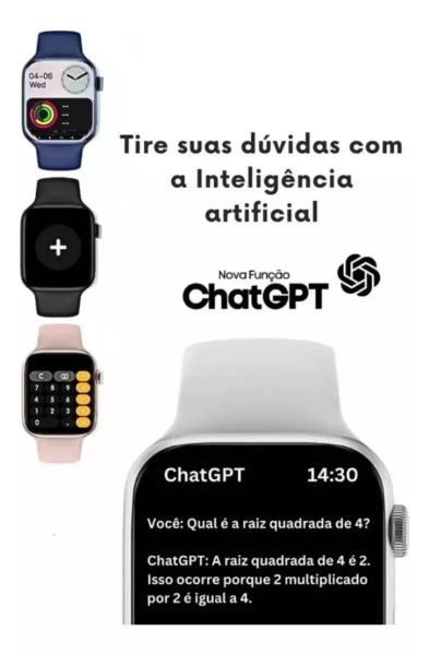 Imagem de  Relogio Smartwatch 2024 Gs9 Mini 41mm Com NFC CHAT GPT Lançamento Feminino