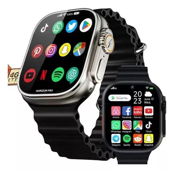 Imagem de Relógio Smartwatch Android Hw Ultra2 Com 2/64gb cartão Nano-Sim 4G suporta WIFI e Bluetooth, câmera