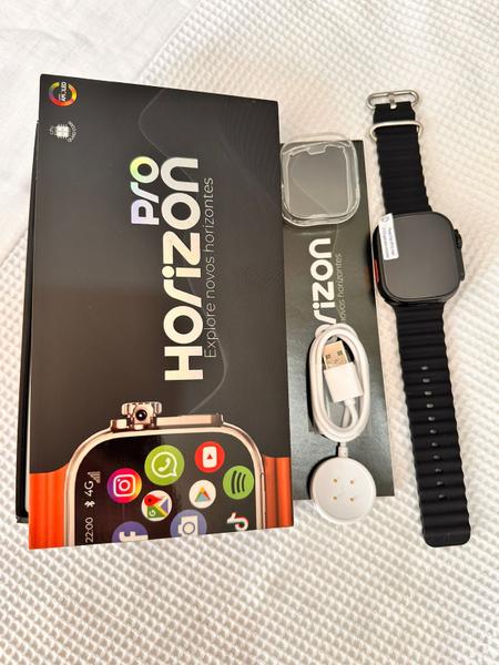 Imagem de Relógio / Smartwatch / Celular de Pulso Horizon Pro 4G AMOLED  Câmera Rotatória + NFC 