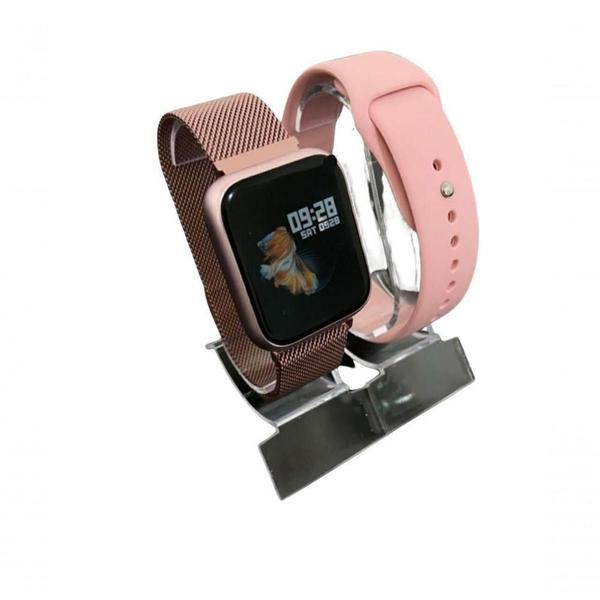 Imagem de Relógio Smartwatch Com Duas Pulseiras P70 - Rosa