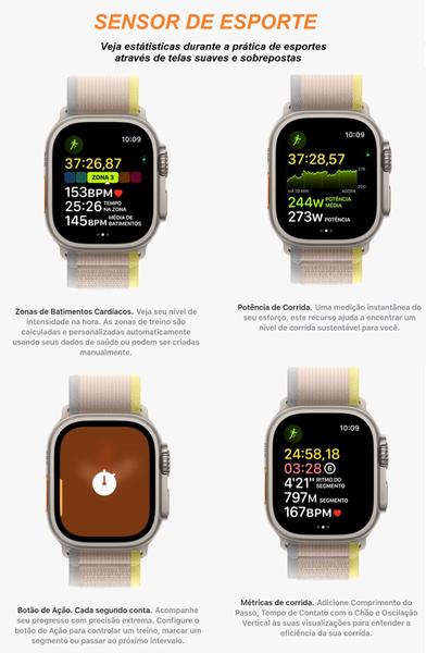 Imagem de Relógio Smartwatch Digital Infinity Series 9 W69 49mm Original NFe 