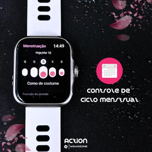 Imagem de Relógio Smartwatch Esportivo Action Feminino GPS Integrado A Prova D' Água Amoled Rose Gold