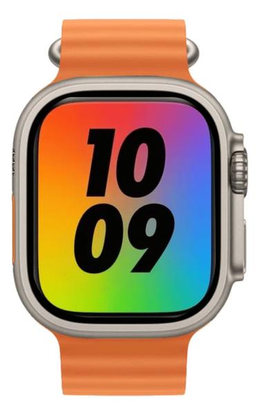 Imagem de Relógio Smartwatch Faz e Recebe Ligações S58 Ultra Pro Laranja Max Envio Imediato