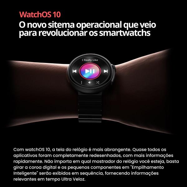 Imagem de Relógio Smartwatch Feminino Masculino Preto Ultra SE Mini Amoled com GPS e NFC