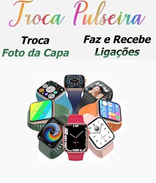 Imagem de Relogio Smartwatch Feminino Para Android Ios Original W99 Troca Foto