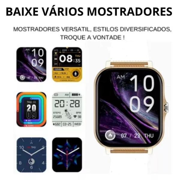 Imagem de Relogio Smartwatch Gt20 Baixa Foto Mostradores Faz Recebe Ligações