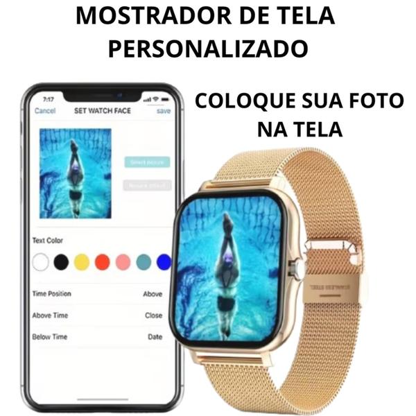 Imagem de Relogio Smartwatch Gt20 Faz Recebe Chamadas Foto na Tela Baixa Mostradores