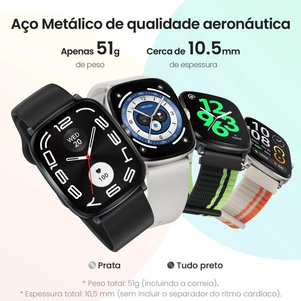 Imagem de Relógio Smartwatch Haylou Rs5 Tela Amoled Preto