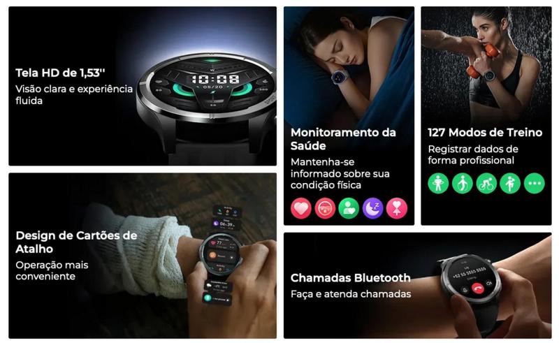 Imagem de Relógio Smartwatch Haylou Solar Neo Tela Amoled Silver