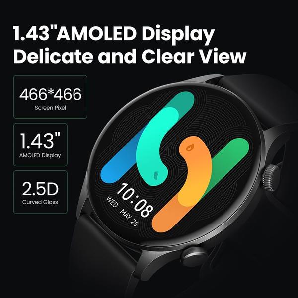 Imagem de Relógio Smartwatch Haylou Solar Plus RT3, Amoled 1.43, Faz e Recebe Lig, BT 5.2 LS16