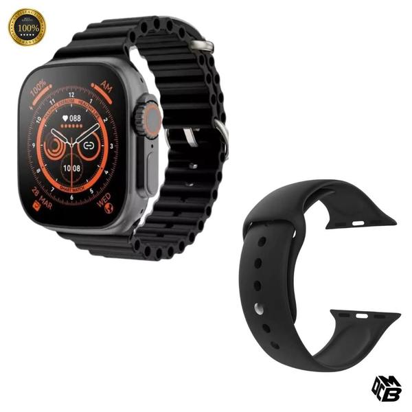 Imagem de Relógio Smartwatch Hw68 Ultra Mini 41mm 2024 C/ 02 Pulseiras + Fone inPods 12 Bluetooth