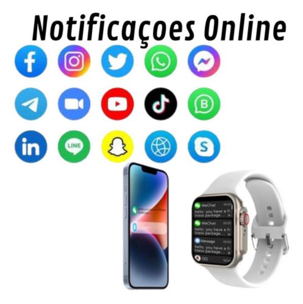 Imagem de Relógio Smartwatch Hw9 2 Pulseira Feminino Ultra Mini Amoled Tela 41mm Gps Nfc Android iOS