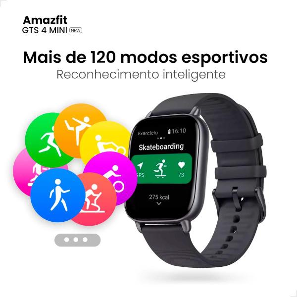 Imagem de Relógio Smartwatch Inteligente Amazfit GTS 4 MINI NEW Original Tela 1.65"