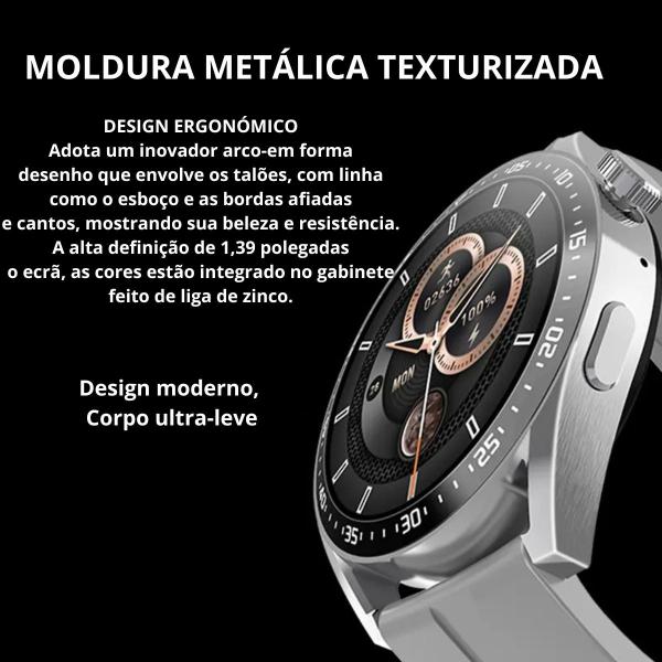 Imagem de Relógio Smartwatch Inteligente Branco HW28 Redondo para Homens e Mulhes Envio Imediato