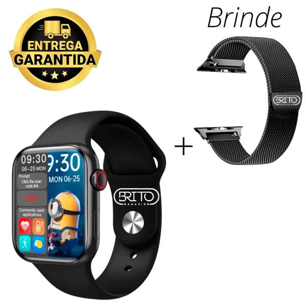 Relogio Smartwatch Inteligente HW16 44mm Tela Infinita + Pulseira Metal - WearFit Imagem de Relogio Smartwatch Inteligente HW16 44mm Tela Infinita + Pulseira Metal