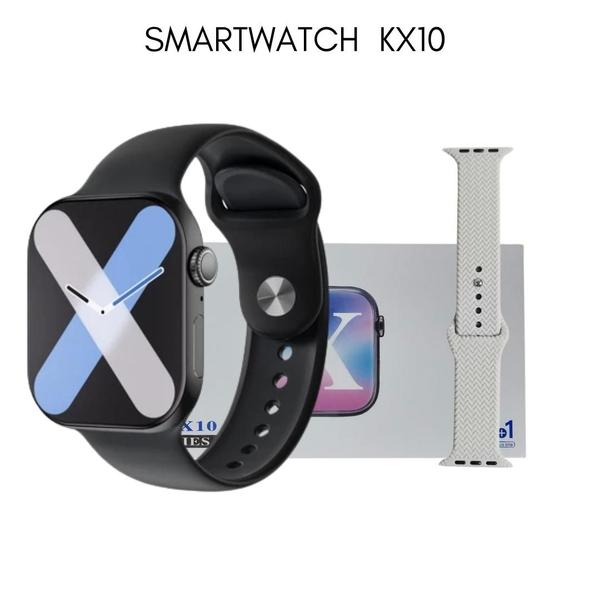 Imagem de Relógio Smartwatch Inteligente KX10 Android iOS Bluetooth Masculino E Feminino + Pulseira Silicone Extra