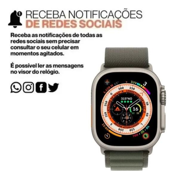 Imagem de Relogio Smartwatch Inteligente S8 Ultra Preto Para iPhone 8 X 11 12 13