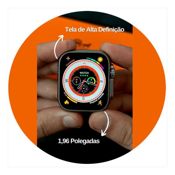 Imagem de Relogio Smartwatch Inteligente Ultra Mini Serie 9 Ultima + Pulseira Extra Geração Amoled