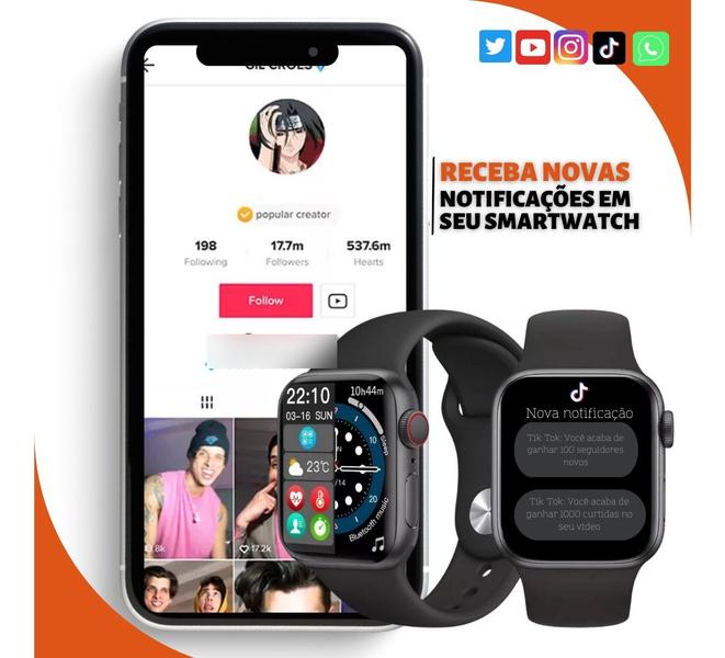 Imagem de Relogio Smartwatch Inteligente W29 Pro Max Preto Watch Series 9 Gps Nfc Original Envio Já